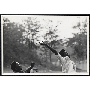 "Permanent Charity Fund Boys Clubs #2," two Boys' Club members playing sports outside