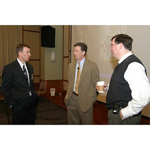 A student and two other panelists converse at the Training Future Innovators Entrepreneurs Panel