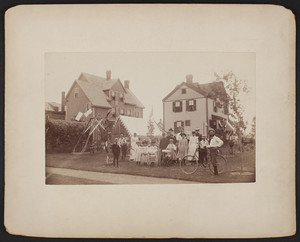 Group of people celebrating Independence Day, Medford, Mass., July 4, 1893