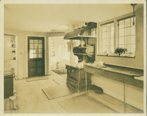 Interior view of the Dobyne kitchen, Beverly Farms, Mass., undated