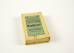 Box for Wilson Brothers Improved Scissors Warranted, location unknown, undated