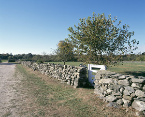 Stone wall with gate, Casey Farm, Saunderstown, R.I.
