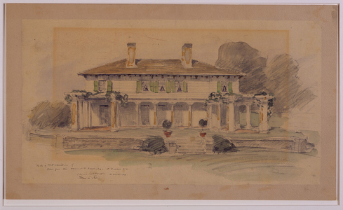 West elevation of the Harriet Crowninshield Coolidge House, Dublin, N.H., 1900