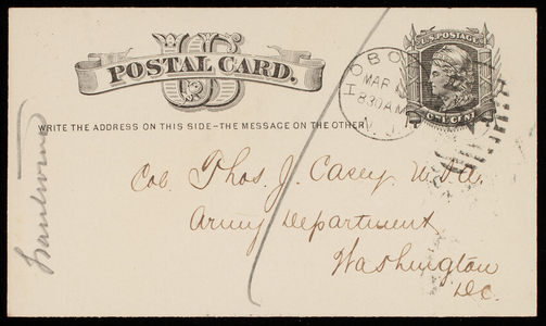 Alfred P. Trautwein to Thomas Lincoln Casey, March 10, 1881