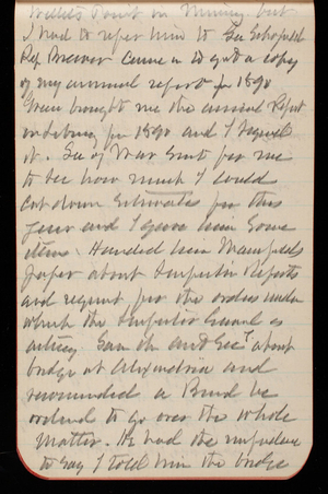 Thomas Lincoln Casey Notebook, October 1890-December 1890, 72, Willet's Point in morning but