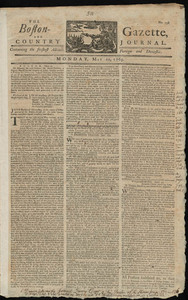 The Boston-Gazette, and Country Journal, 22 May 1769