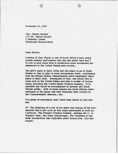 Letter from Mark H. McCormack to Phyllis K. Semple