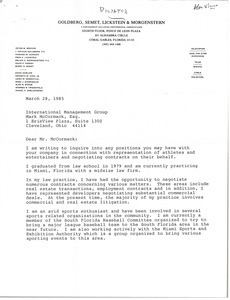 Letter from Alan Stone to Mark H. McCormack