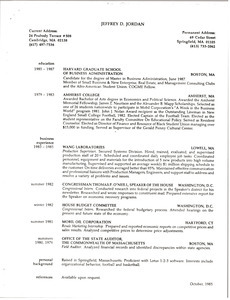 Jeffrey D. Jordan resume