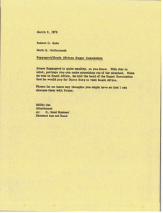 Memorandum from Mark H. McCormack to Robert D. Kain