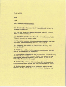 Memorandum from Judith A. Chilcote to Mark H. McCormack