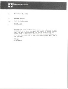 Memorandum from Mark H. McCormack to Hughes Norton