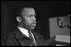 John Lewis speaking at the Youth, Non-Violence, and Social Change conference, Howard University