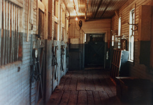Queen Anne Horse Barn interior: horse stalls