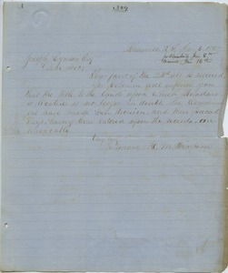 Letter from H. M. Simpson to Joseph Lyman