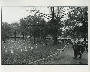 Marching through Arlington National Cemetery