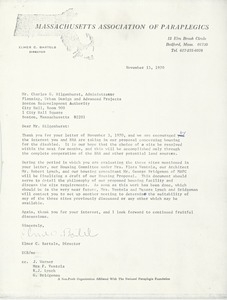 Letter from Elmer C. Bartels to Charles G. Hilgenhurst