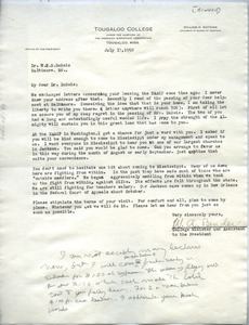 Letter from W. A. Bender to W. E. B. Du Bois