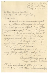 Letter from Pauline A. Davis to the editor of The Crisis