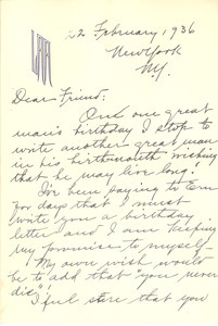 Letter from Lillian Alexander to W. E. B. Du Bois