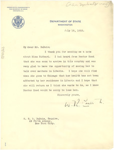 Letter from W. R. Castle to W. E. B. Du Bois