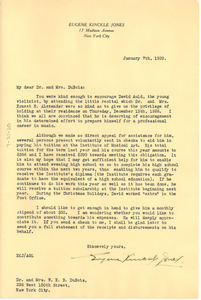 Letter from Eugene Kinckle Jones to Dr. and Mrs. W. E. B. Du Bois