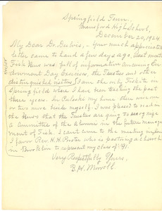 Letter from B. H. Morrell to W. E. B Du Bois