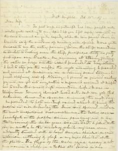 Letter from Erasmus Darwin Hudson to Martha Hudson