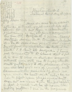 Letter from Erasmus Darwin Hudson to Martha Turner Hudson