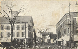 Lyceum Hall Haven Street and Masonic Block, Reading, MA