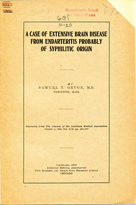 A case of extensive brain disease from endarteritis probably of syphilitic origin