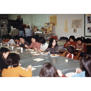 Chinese Progressive Association members attending a dinner