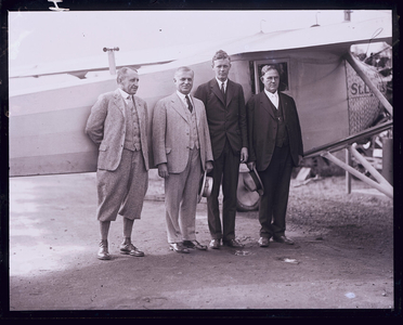 Charles Lindbergh with Col. Mason and Mayor Marden, Concord, N.H., July 1927