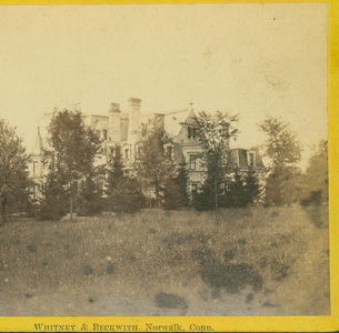 Stereograph of the LeGrand Lockwood House, The Elms, Norwalk, Conn., undated