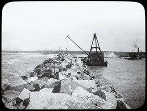 Construction vessles and breakwater