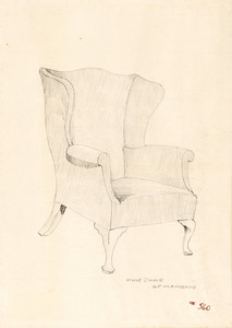 "Wing Chair of Mahogany"