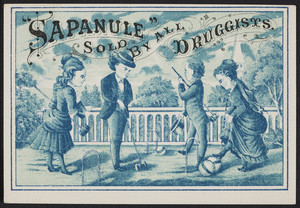 Trade card for Sapanule, lotion, location unknown, undated