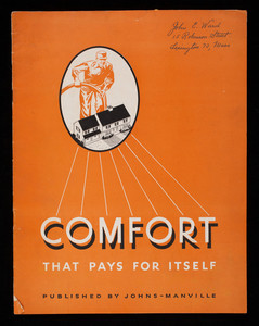 Comfort that pays for itself, published by Johns-Manville Corp., 22 East Fortieth Street, New York, New York