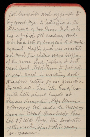 Thomas Lincoln Casey Notebook, October 1890-December 1890, 93, Col. [illegible] had approval to