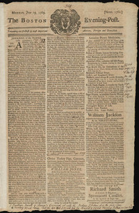 The Boston Evening-Post, 19 June 1769