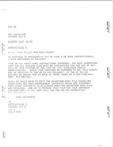 Memorandum from Mark H. McCormack to Phil Pilley and Buzz Hornett