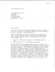 Letter from Mark H. McCormack to Hunter Delatour
