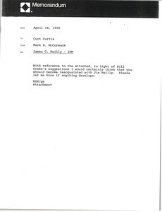 Memorandum from Mark H. McCormack to Curt Curtis