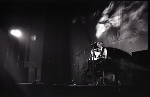 Unidentified female twelve-string guitar player in concert