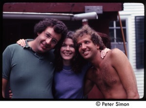Peter Simon, Catherine Blinder, and Harry Saxman (r. to l.), Tree Frog Farm Commune