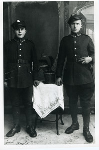 Szpila family: two men in Polish army uniforms