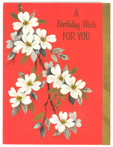 Birthday card and envelope from Irene K. Linden to W. E. B. Du Bois