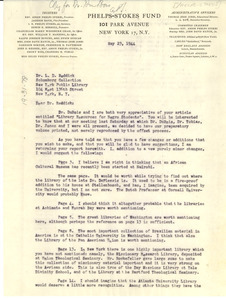 Letter from Phelps-Stokes Fund to Lawrence Reddick