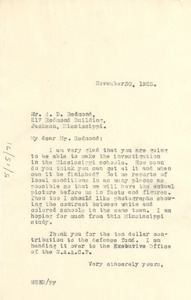 Letter from W. E. B. Du Bois to S. E. Redmond