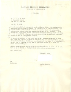 Letter from National Council of the Arts, Sciences and Professions to W. E. B. Du Bois